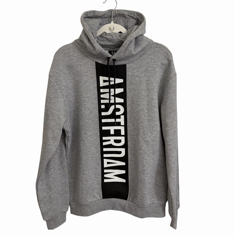 Fox Originals Hoodie Mens Large Gray Amsterdam BIKETOWN Bicycle Cycling Sweater